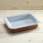 Διαφανές υπερηψωμένο ανακυκλώσιμο καπάκι για σκεύος smooth wall 3600cc