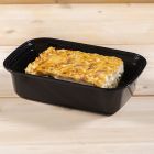 Δοχείο παραλληλόγραμμο μαύρο 1250ml με καπάκι set επαναχρησιμοποιούμενο