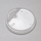 Ίσιο διαφανές καπάκι pet 95mm με τρύπα strawless