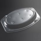 Διαφανές υπερυψωμένο οβάλ καπάκι για μεγάλη πιατέλα 42 cm