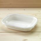 Διαφανές ίσιο ανακυκλώσιμο καπάκι για σκεύη bagasse L067 & L068