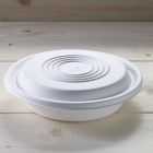 Βιοδιασπώμενο ίσιο καπάκι για σκεύη bagasse L084 & L085
