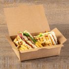 Χάρτινο παραλληλόγραμμο κουτί lunchbox x-large για μερίδα burger