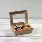 Χάρτινο παραλληλόγραμμο κουτί με παράθυρο για sushi 700ml