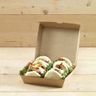 Χάρτινο οικολογικό κουτί τετράγωνο για ορεκτικά & club sandwich