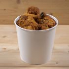 Στρογγυλό δοχείο λευκό 85oz με καπάκι set