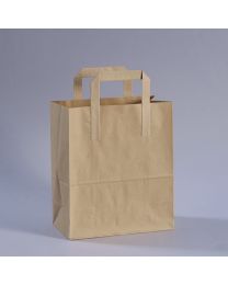 Χάρτινη τσάντα κραφτ με εξωτερικό χεράκι 22x11x25,5 cm