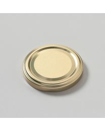 Χρυσό ίσιο μεταλλικό καπάκι για βαζάκι pet 200ml