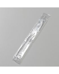 Πλαστικό διάφανο μαχαίρι 18 cm συσκευασμένο