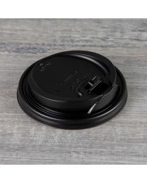 Μαύρο καπάκι για ποτήρι 10oz, 12oz & 16oz Reclosable