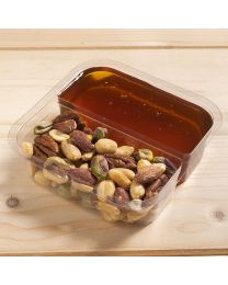 Διαφανές pet insert με χώρισμα για τετράγωνα δοχεία deli