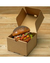 Χάρτινο τετράγωνο κουτί x-small για burger