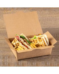 Χάρτινο παραλληλόγραμμο κουτί lunchbox x-large για μερίδα burger