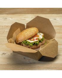 Χάρτινο παραλληλόγραμμο κουτί biopack medium για burger & ορεκτικά