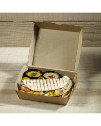 Χάρτινο οικολογικό κουτί τετράγωνο για club sandwich