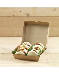 Χάρτινο οικολογικό κουτί τετράγωνο για ορεκτικά & club sandwich