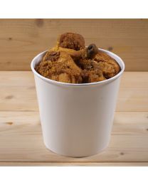 Στρογγυλό δοχείο λευκό 85oz με καπάκι set