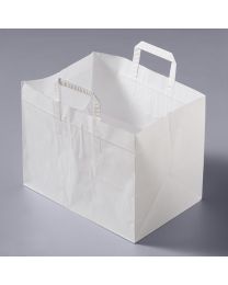 Χάρτινη τσάντα λευκή 32x21,5x24,5 cm